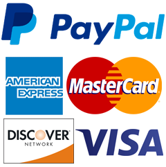 Bequem bezahlen mit PayPal(R), American Express, Master Card, Discover und VISA